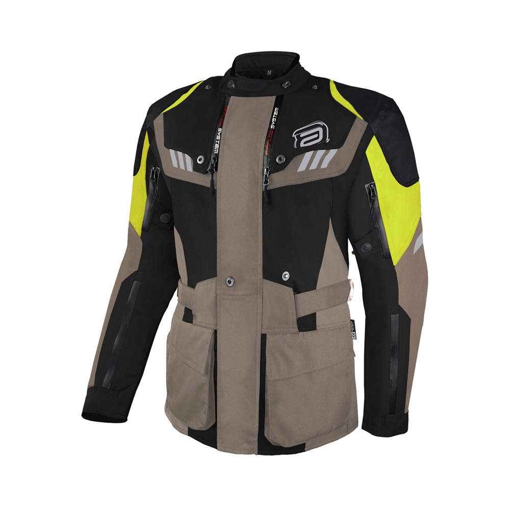 Jaqueta ASW Pangea - Preto Caqui Amarelo Fluo