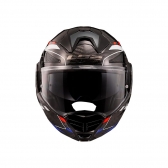 Capacete LS2 Articulado Advant X Carbon - Future Branco Azul Vermelho