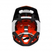 Capacete Fox Full Face Profame - Blocked Preto Branco Laranja