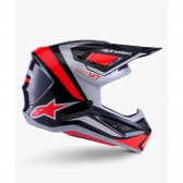 Capacete Alpinestars SM7 - Rise Preto Vermelho