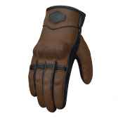 Luva X11 Route 2 Cano Curto Couro com Proteção - Marrom