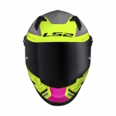 Capacete LS2 FF358 Classic S - Digital Preto Amarelo Rosa