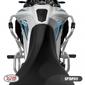 Protetor de Motor e Carenagem com Pedaleira Scam Triumph Tiger 900 - Prata