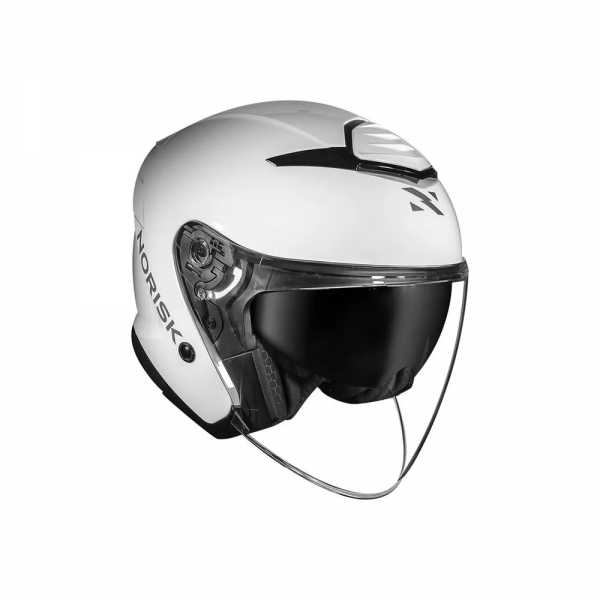 Capacete Norisk City Aberto - Monocolor Branco Brilhante