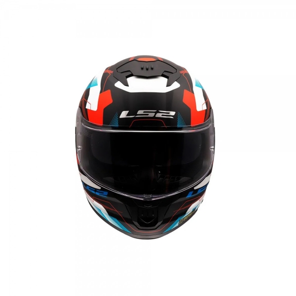 Capacete LS2 FF808 Stream II Mika - Branco Preto Vermelho