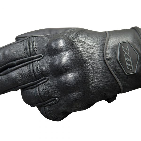 Luva X11 Route 2 Cano Curto Couro com Proteção - Preto