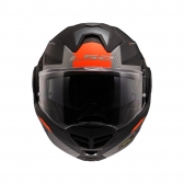 Capacete Articulado LS2 Advant X - Oblivion Preto Vermelho Fosco