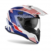 Capacete Airoh Commander Boost - White Blue Gloss