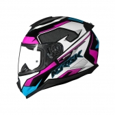 Capacete Norisk Razor - Speedmax Preto Branco Rosa