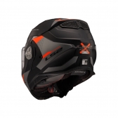 Capacete Articulado LS2 Advant X - Oblivion Preto Vermelho Fosco