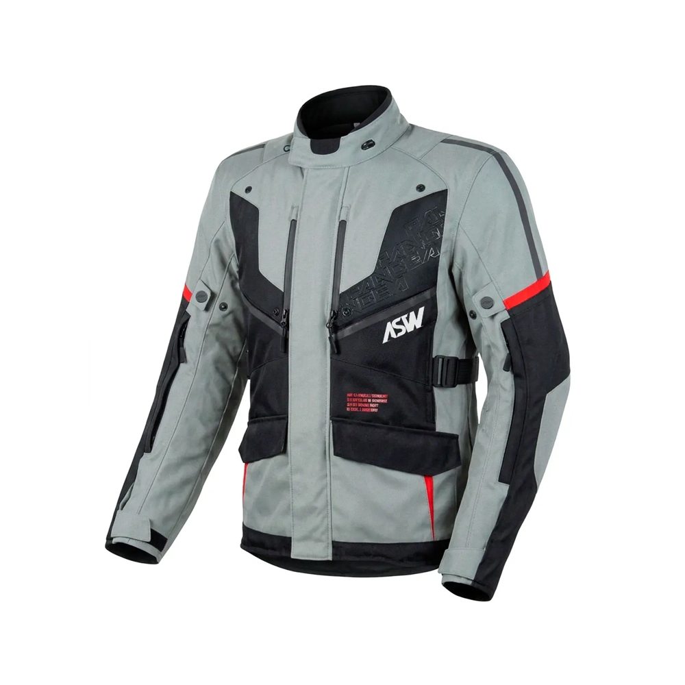 Jaqueta ASW Pangea 2.0 - Cinza Preto Vermelho