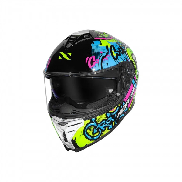 Capacete Norisk Strada II Wow Preto Amarelo Fluo