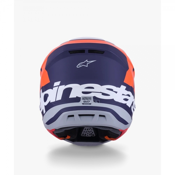 Capacete Alpinestars SM7 - Core Laranja Azul Fosco