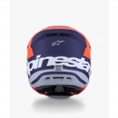 Capacete Alpinestars SM7 - Core Laranja Azul Fosco