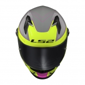 Capacete LS2 FF358 Classic S - Digital Preto Amarelo Rosa