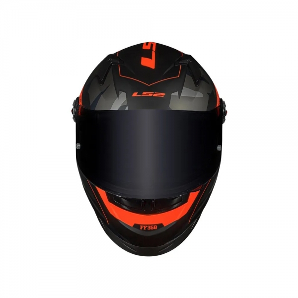 Capacete LS2 FF358 - Tank Preto Laranja