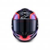 Capacete Alpinestars Sr7 Lumen Preto Roxo Vermelho