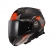 Capacete Articulado LS2 Advant X - Oblivion Preto Vermelho Fosco