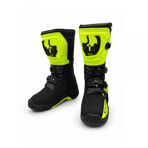 Bota IMS Robust Infantil Trilha Motocross - Preto Fluor