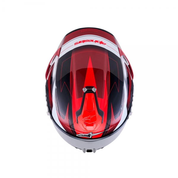 Capacete Alpinestars Sr7 Kinets Preto Vermelho Branco