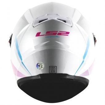 Capacete LS2 FF358 Tyrell Violeta Branco Rosa
