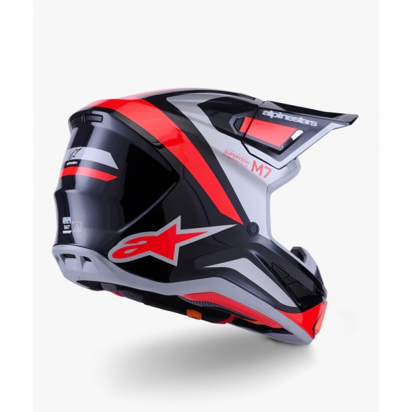 Capacete Alpinestars SM7 - Rise Preto Vermelho