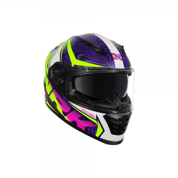 Capacete Norisk FF302 Soul II Control Preto Fosco Rosa