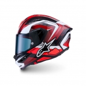 Capacete Alpinestars Sr7 Kinets Preto Vermelho Branco