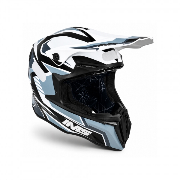 Capacete IMS Revo Edge Trilha Motocross - Branco Preto Cinza