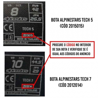 Sola Bota Alpinestars Tech 7 25SUT24