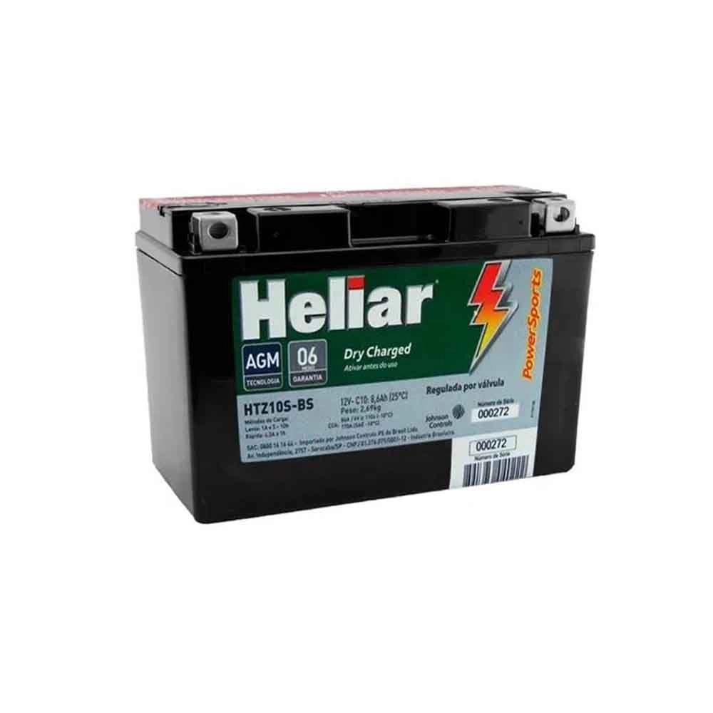 Bateria Heliar HTZ10S-BS CB1000R/CB400F/S1000RR/CBR600RR