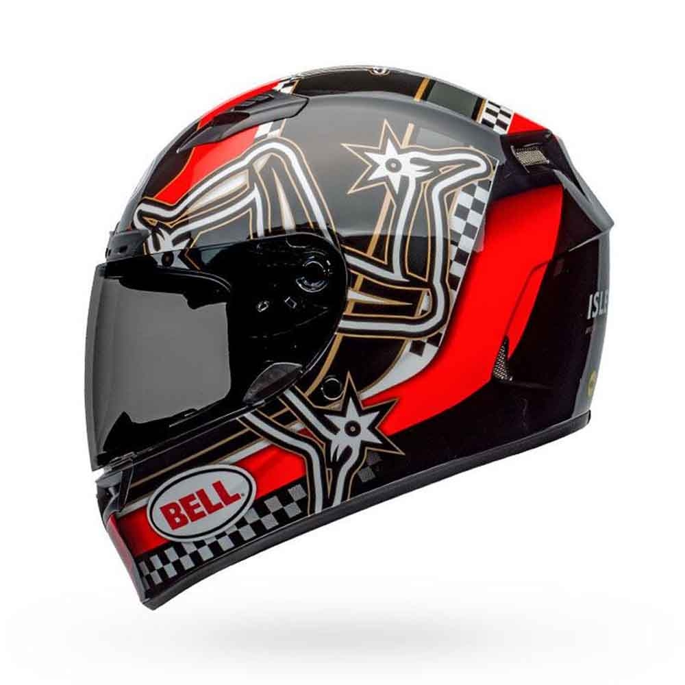 Capacete Bell Qualifier DLX Mips - Isle Of Man - Preto/Vermelho