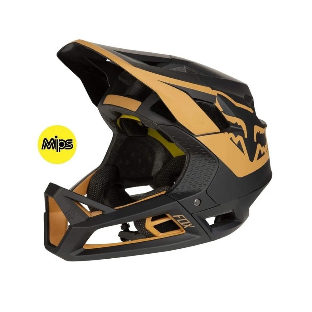 Capacete Fox Full Face Profame - Tuk Preto Ferrugem