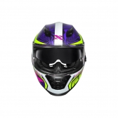 Capacete Norisk FF302 Soul II Control Preto Fosco Rosa
