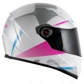 Capacete LS2 FF358 Tyrell Violeta Branco Rosa
