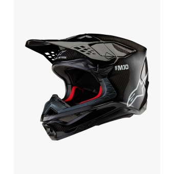 Capacete Alpinestars SM10 Solid Preto Gloss Carbon