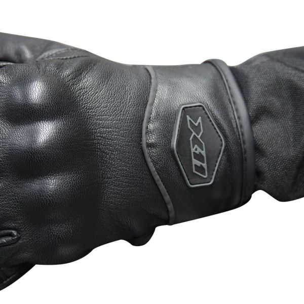 Luva X11 Route 2 Cano Curto Couro com Proteção - Preto