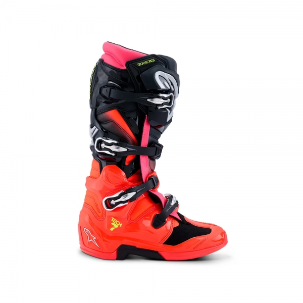 Bota Alpinestars Nova Tech 7 - Preto Vermelho Fluor Rosa