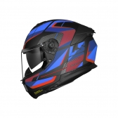 Capacete LS2 FF808 Stream II - Road Titanium Vermelho Azul