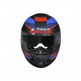 Capacete LS2 FF808 Stream II - Road Titanium Vermelho Azul