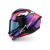 Capacete Alpinestars Sr7 Lumen Preto Roxo Vermelho