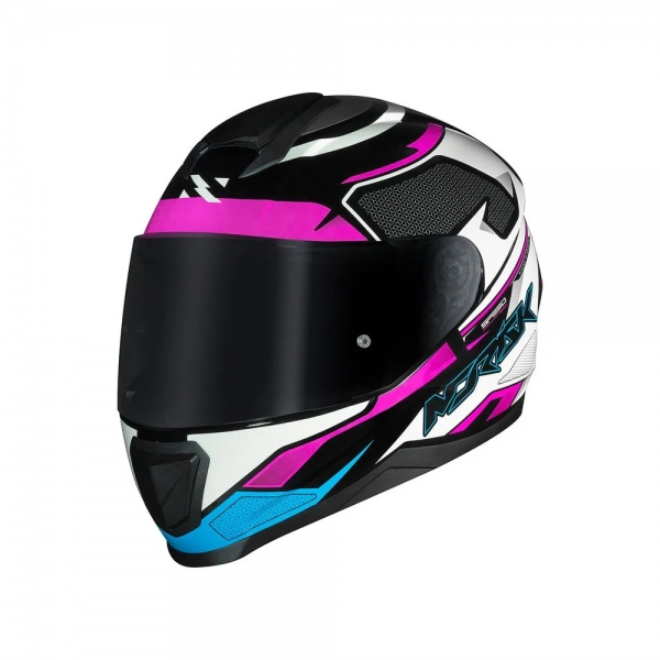 Capacete Norisk Razor - Speedmax Preto Branco Rosa