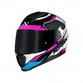 Capacete Norisk Razor - Speedmax Preto Branco Rosa