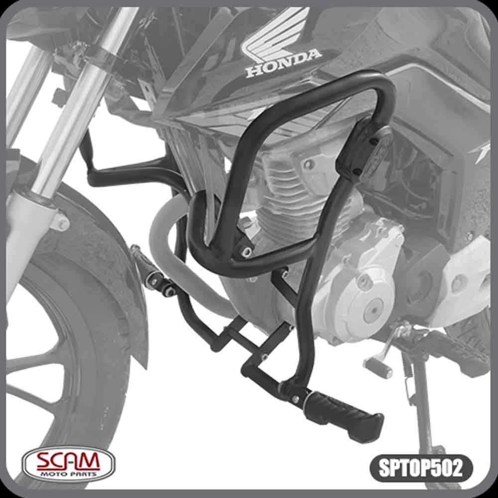Protetor de Motor e Carenagem com Pedaleira Scam Honda CG160 2014+