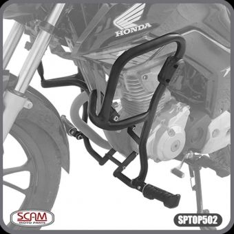 Protetor de Motor e Carenagem com Pedaleira Scam Honda CG160 2014+