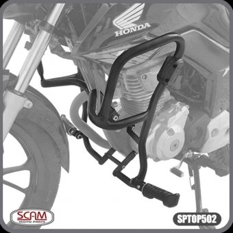 Protetor de Motor e Carenagem com Pedaleira Scam Honda CG160 2014+