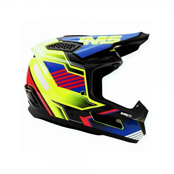 Capacete IMS One Vision Pro - Azul Fluor Vermelho