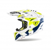 Capacete Airoh Aviator 3 - Spin 3 Yellow Blue Gloss