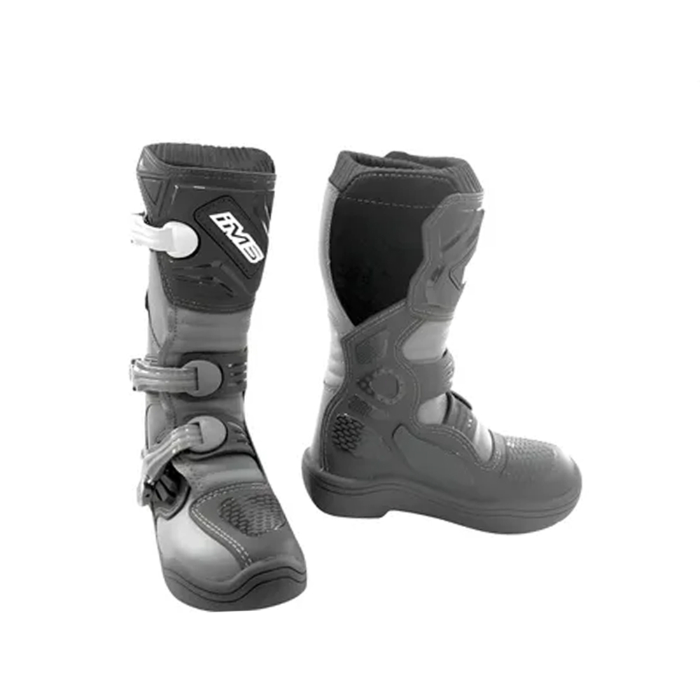 Bota IMS Track Infantil Trilha Motocross - Cinza Preto