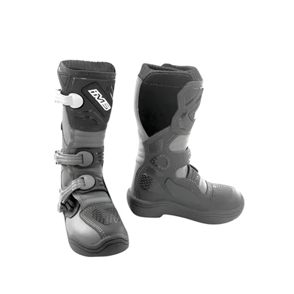 Bota IMS Track Infantil Trilha Motocross - Cinza Preto